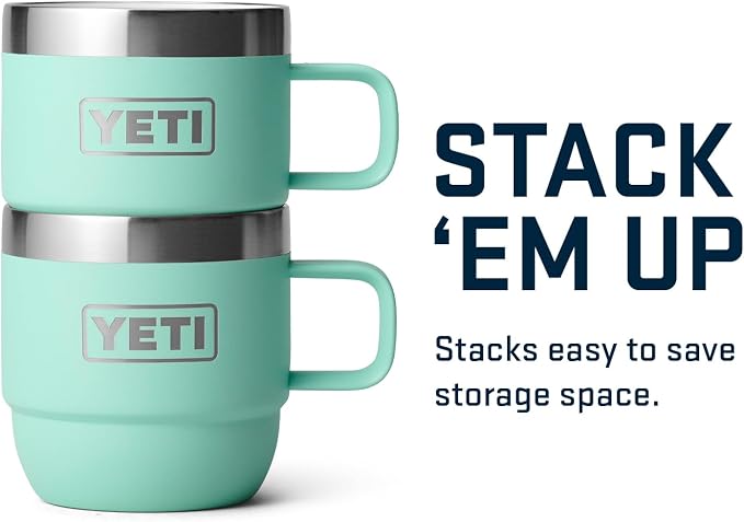 YETI Rambler 6 oz Stackable Mug, Stainless Steel, Vacuum Insulated Espresso/Coffee Mug, 2 Pack - Image 5