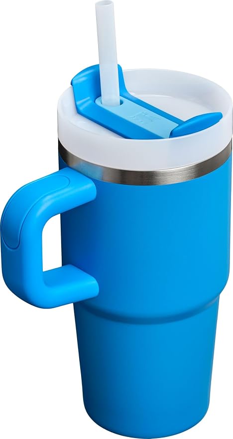 STANLEY Quencher H2.0 Flow State Tumbler, 20 oz, Azure | Handle and Straw | 3-Position Lid | Cup Holder Compatible for Travel | Insulated Stainless Steel Cup | BPA-Free - Image 3