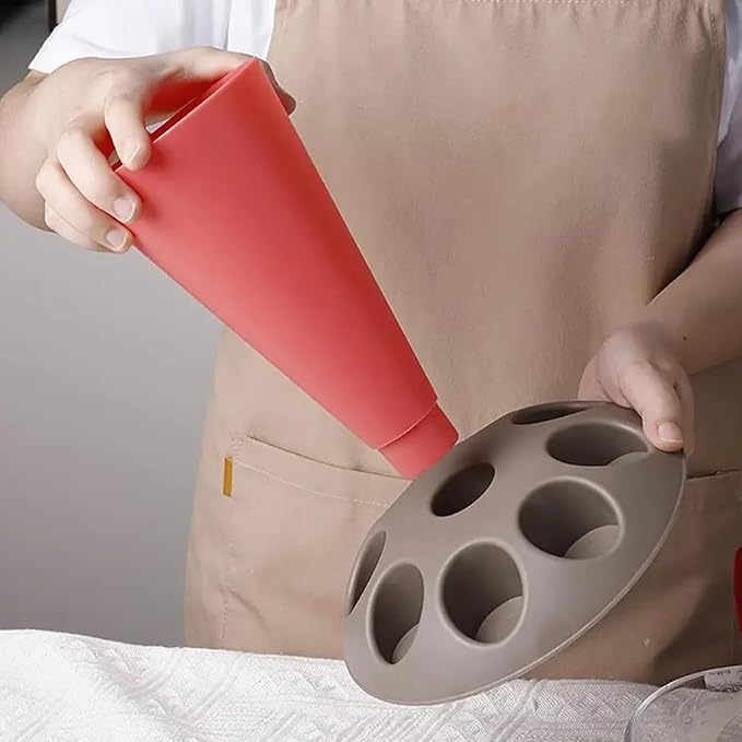 Piping Bag Stand, Piping Bag Holder, Pastry Bag Holder, Piping Tip Organizer With 8 Holder Slots, Piping Bag Holder Stand For Filling, Plastic Pastry Bag Stand, Cake Decorating Kit, Baking Accessories