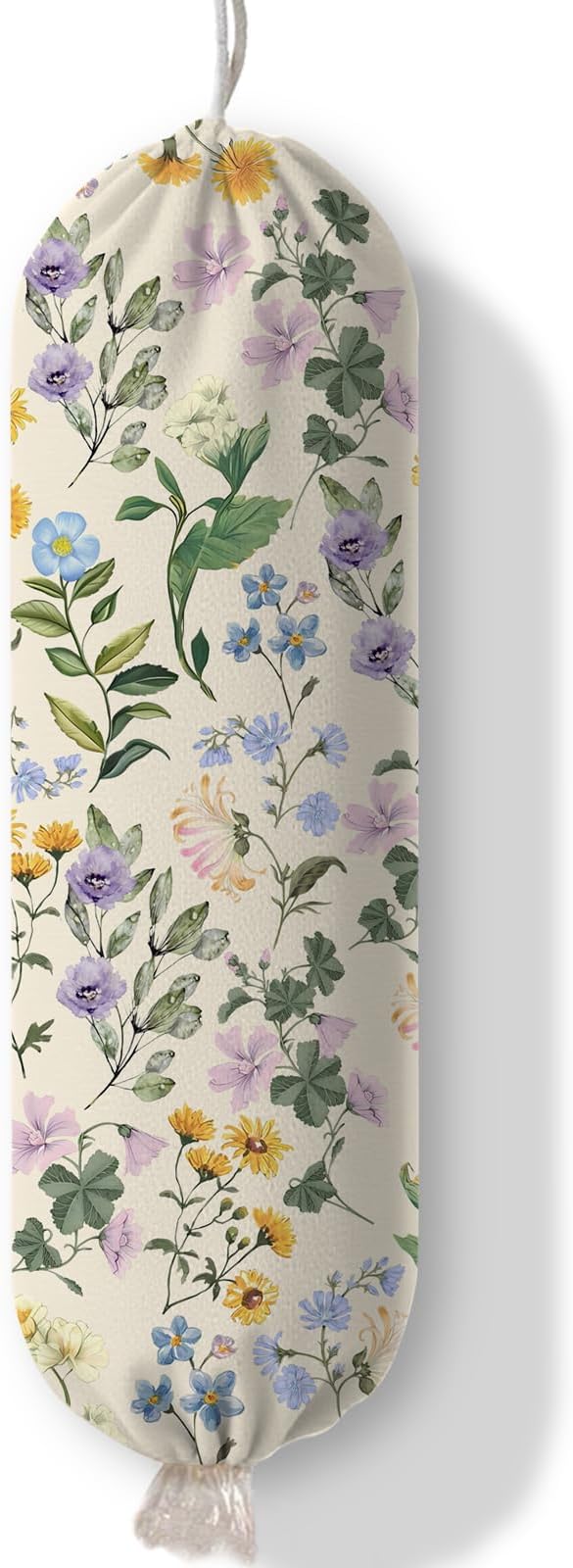 Floral Plastic Bag Holder Dispenser, Plastic Grocery Bag Organizer & Wall Mount Paper Trash Bags Saver Storage for Kitchen Home Pantry Decor, Shopping Bags Storage Dispenser by Ialtsidws