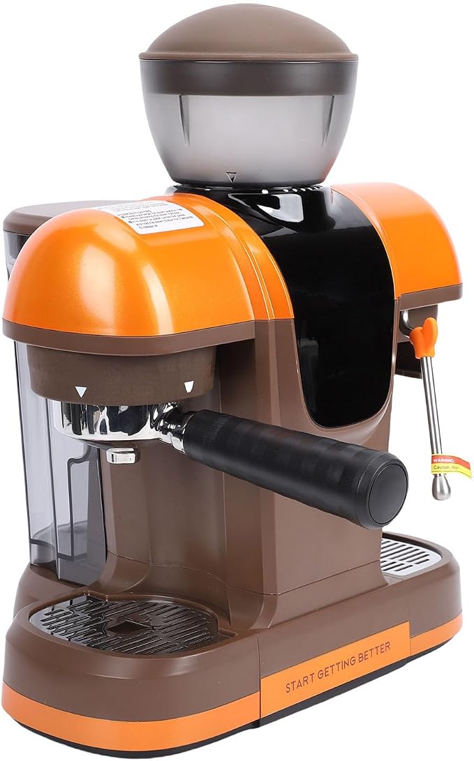 AUNMAS Coffee Maker, Espresso Machine with Tamper Steam Wand Grinder for Home Office Barista Style, 19 Bar 800ML 58mm Semi Automatic (US Plug 110V) by AUNMAS