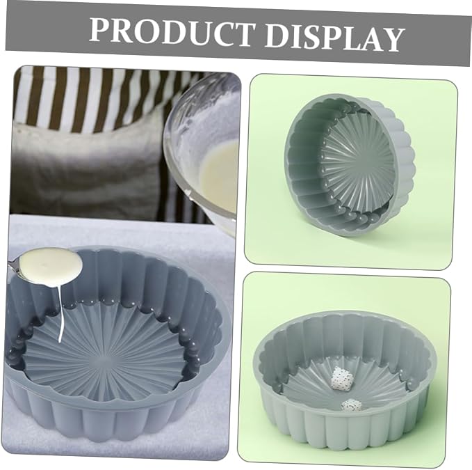 Zerodeko 2pcs Food-grade Silicone Fluted Cake Pan High-temperature Baking for Cheesecakes Tart Pies Shortcakes Elegant Design for Versatile Dessert Creation - Image 3