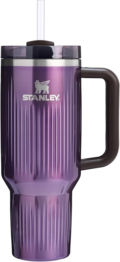 STANLEY Quencher H2.0 Tumbler with Handle and Straw 40 oz | Flowstate 3-Position Lid | Cup Holder Compatible for Travel | Insulated Stainless Steel Cup | BPA-Free | Fluted Wisteria Shine by Unknown