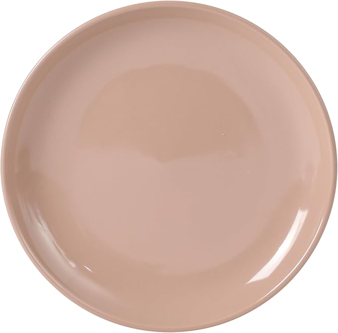 Gibson Home Rockaway 12 Piece Plates and Bowls Matte Outside/Shiny Inside Glaze Service for 4 Dinnerware Set - Pink - Dishwasher and Microwave Safe - Image 8