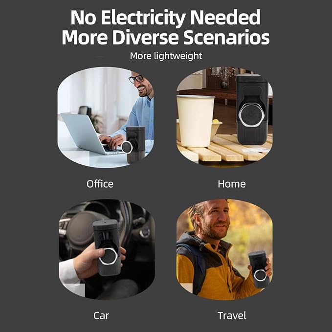 Portable Coffee Maker Compact and Efficient Hand Press Machine for Home Outdoor Travel 304 Stainless Steel - Image 2