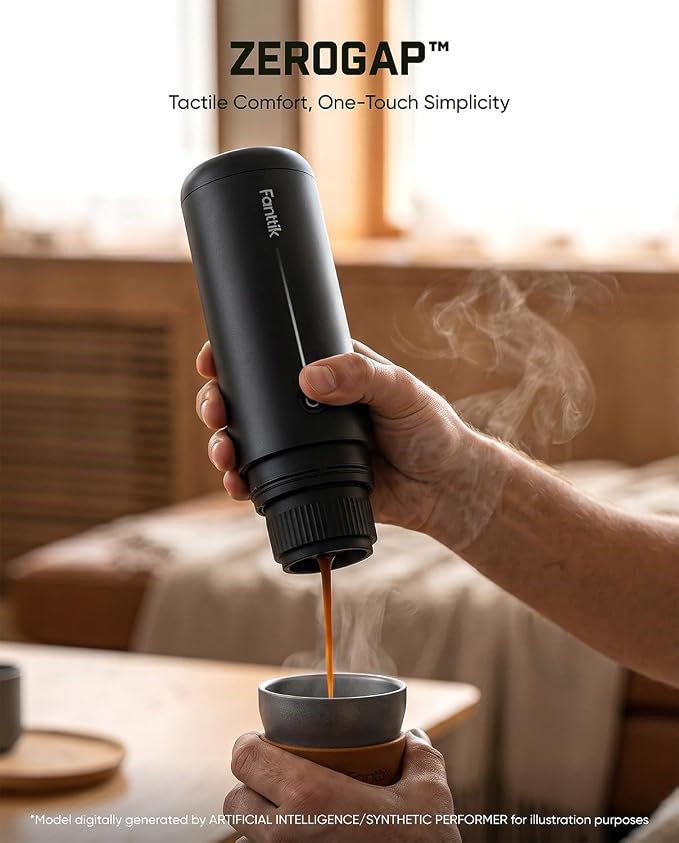 Fanttik Cafein 11 Portable Coffee Machine, 20 Bar Coffee Maker with USB-C | Portable&Compact, 135s Rapid Heating, Golden-Cup Extraction, IP65, 4500mAh*3, Travel, Fishing, Hiking, Party, Gym,Office - Image 8