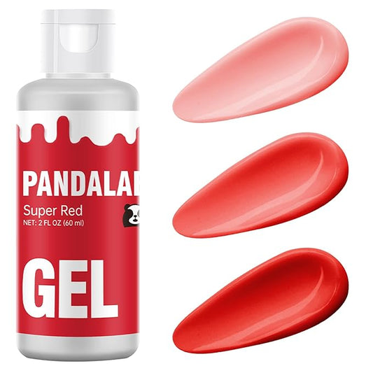 Super Red Gel Food Coloring - Pandalab 2 Ounce High Concentrated Food Dye for Baking, Cake, Cookie, Fondant, Icing, Easter Egg, Macaron, DIY Slime (60ml)