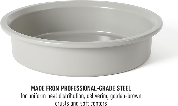 Calphalon Legacy 8 Inch Round Cake Pan, PFA Free Nonstick Bread Pan Bakeware, Heavy Gauge Steel Baking Dish for Even Heating, Oven Safe Round Baking Pan for Cakes, Brownies, Bread - Image 4