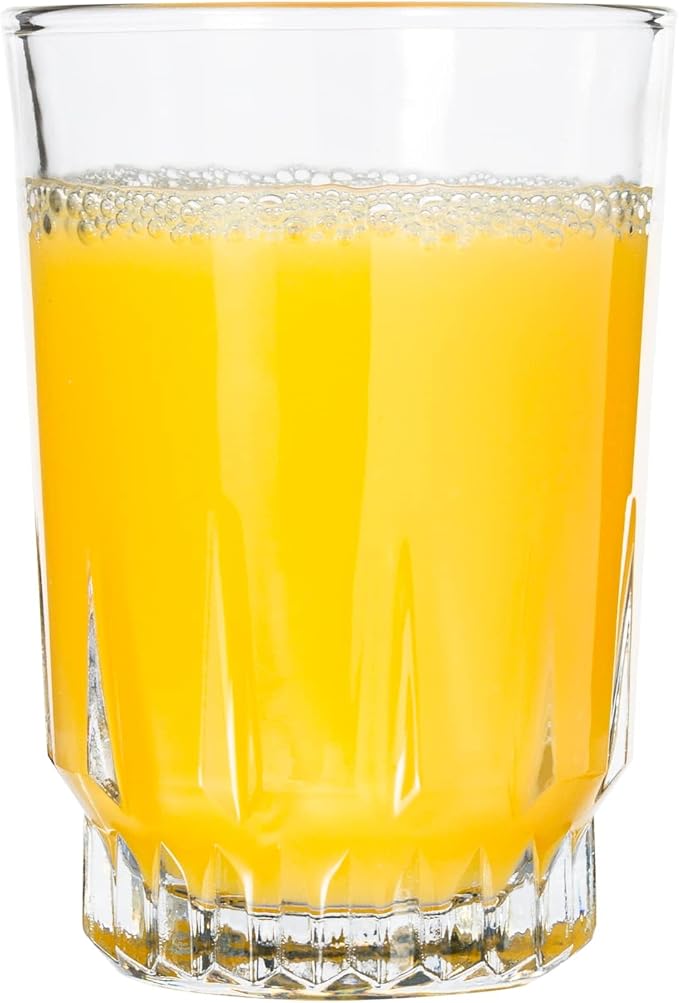 Vikko 5 Ounce Juice Glasses, Heavy Base SMALL Glassware for Drinking Orange Juice, Water, Perfect Cup for Children, Tasting, and Small Portions, Set of 6 Crystal Clear Glass Tumblers by Vikko