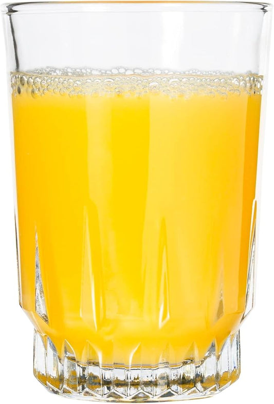 Vikko 5 Ounce Juice Glasses, Heavy Base SMALL Glassware for Drinking Orange Juice, Water, Perfect Cup for Children, Tasting, and Small Portions, Set of 6 Crystal Clear Glass Tumblers by Vikko