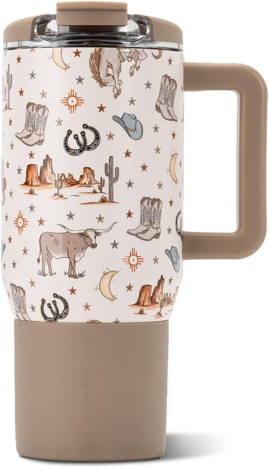 HydroJug Coffee Traveler 20oz Ceramic-Lined Mug with Handle, Mesa by Hydrojug