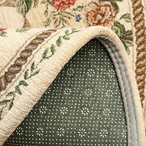 Luxury Soft Rustic Floral Area Rugs Washable Elegant Shabby Rose Rug Non Slip Accent Floor Rugs Carpet for Bedroom, 2'7'' x 4', Country Rose - Image 6