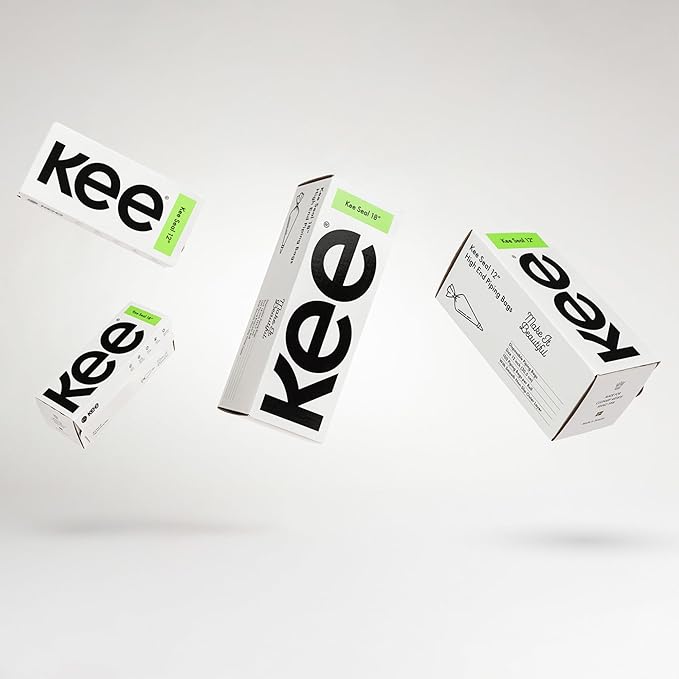 KEE-SEAL Disposable Pastry Bags, Piping Bag with Grip Tight Outer Surface, Smooth-Flow Interior, Easy Tear Perforation, Convenient Dispenser Box, 18-Inch, Clear