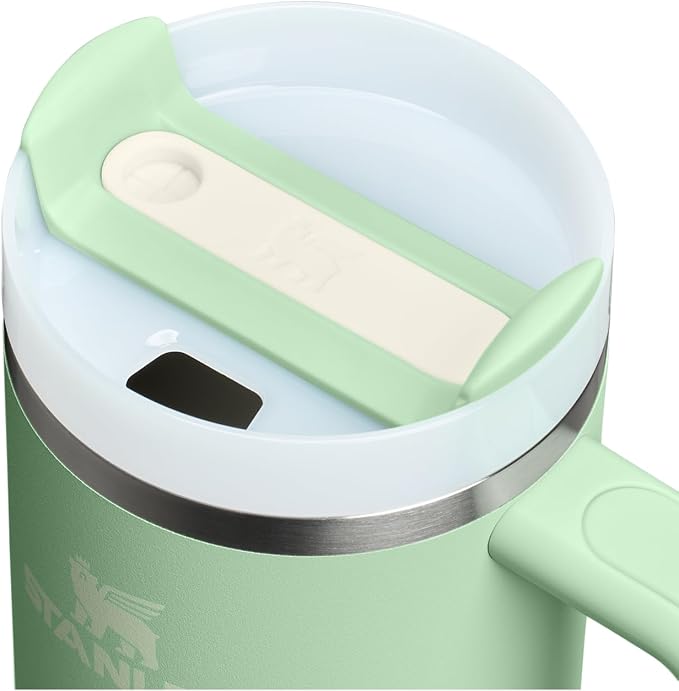 STANLEY Quencher H2.0 Flow State Tumbler, 30 oz, Pistachio | Handle and Straw | 3-Position Lid | Cup Holder Compatible for Travel | Insulated Stainless Steel Cup | BPA-Free - Image 2