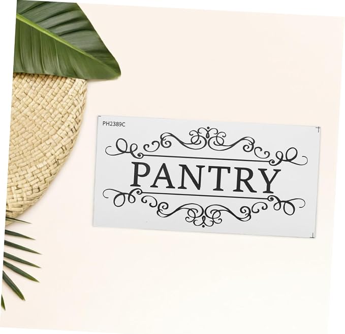 ABOOFAN 4Pcs Removable Pantry Sign Decals for Home Commercial Kitchen Decor Elegant Utility Room Labels Vintage Wall Decoration - Image 7