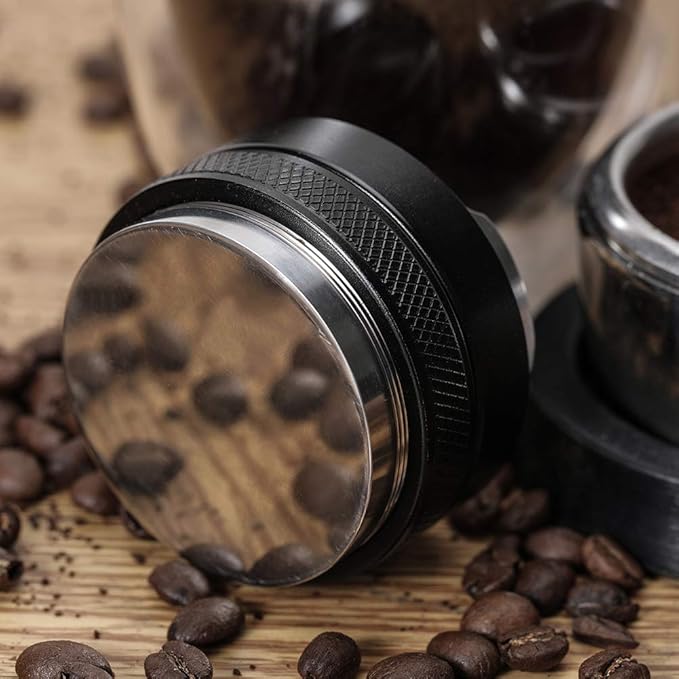 51mm Espresso Tamper and Distributor, MATOW Dual Head Coffee Leveler Compatible with Delonghi 51mm Portafilter, Adjustable Depth-Professional Espresso Hand Tampers