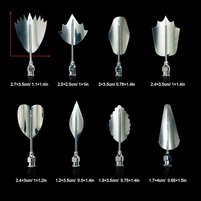 Woohome Art Cake Tools, 22 PCS 3D Gelatin Jelly Tools Includes 20 PCS Gelatin Tools and 2 PCS 10ml Syringe Pudding Pastry Nozzles for Cake Decoration, Jelly Cake making