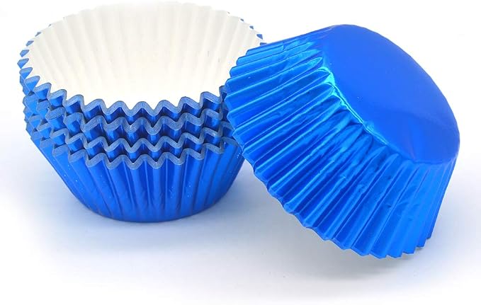 Standard Blue Foil Cupcake Liners Muffin Baking Cups for Party and More, 100-Count - Image 4