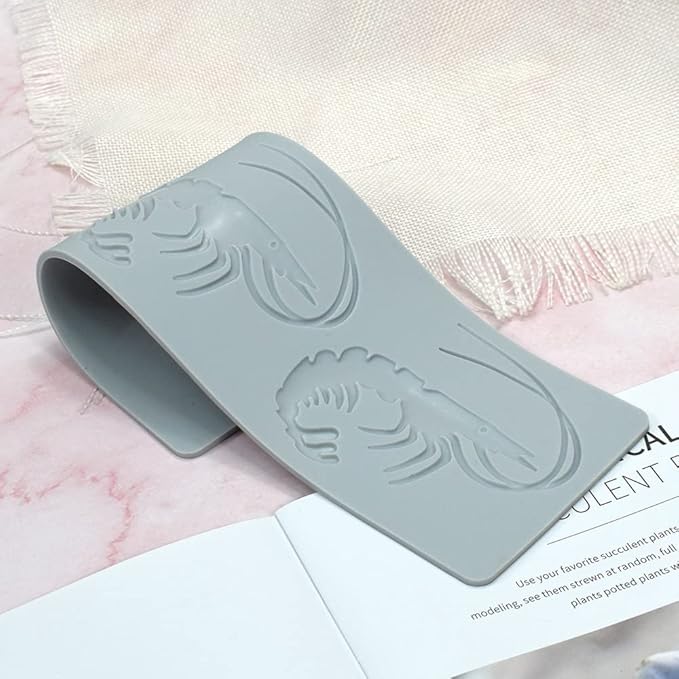 Lobster Shape Lace Silicone Mold Chocolate Candy 3D Hollow Fishbone Candy Mold Food Cooking Meals Decorations Fondant Mold Polymer Clay Molds (A_11.96x3.68x0.12inch)