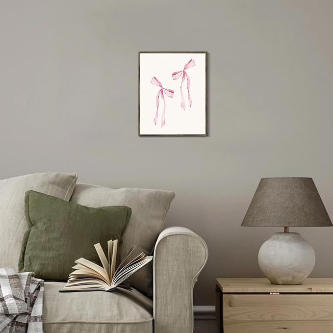 Coquette Pink Bow Jesus Wall Art Decor Posters, Light Pink Bow Christian Room Bedroom Bathroom Dorm Wall Art Decor Aesthetic for College Teen Girls Gifts, Inspirational Bible Verses Bow Wall Decor, 10x8in(UNFRAMED) - Image 4
