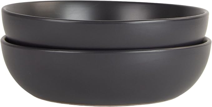 10 Strawberry Street Wazee Matte 9"/48oz Serving Bowl, Set of 2, Black - Image 5