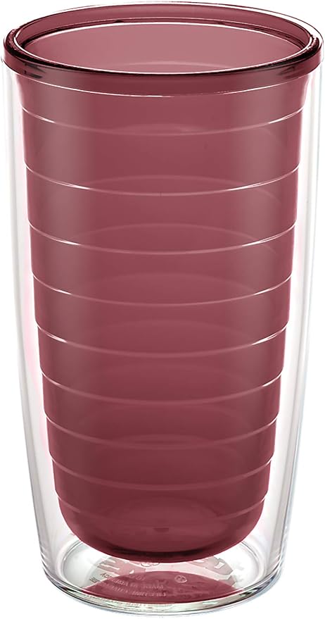 Tervis Clear & Colorful Tabletop Made in USA Double Walled Insulated Tumbler Travel Cup Keeps Drinks Cold & Hot, 16oz, Elderberry Wild by TervisTumblerCompany