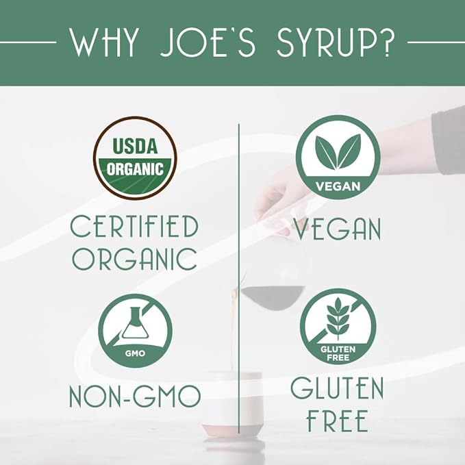 Joe’s Syrup Organic Flavored Syrup, Organic Candy Cane Mint, 750 ml