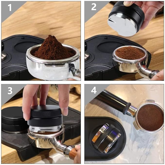 Coffee Leveler Espresso Distribution Tool Coffee Distributor 57 mm Espresso Leveler of Coffee Powder in Portafilter Before Tamping