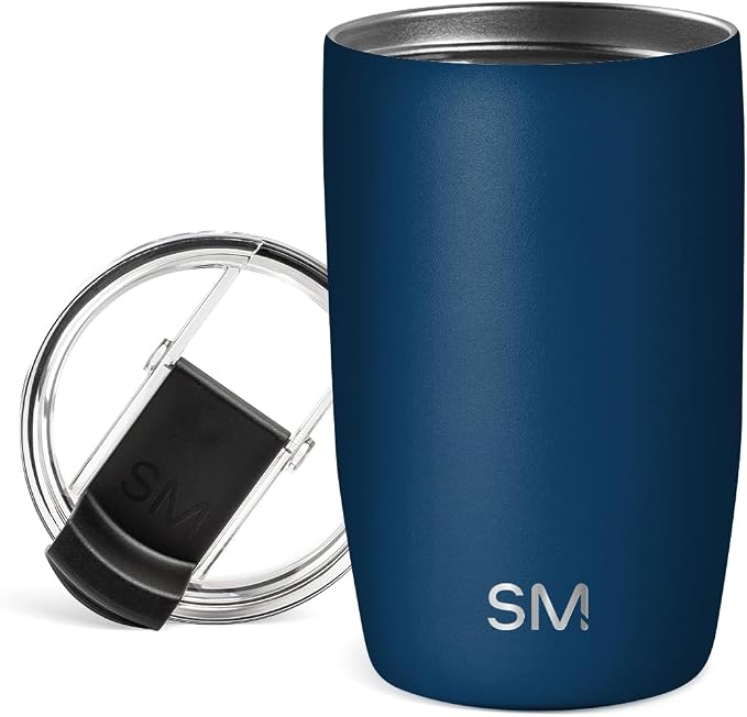 Simple Modern Travel Coffee Mug with Lid | 12oz | Blue | Voyager Coffee Cup, Coffee Tumbler for Hot & Iced Drinks | Insulated Stainless Steel Travel Mug | Slumberland by Unknown