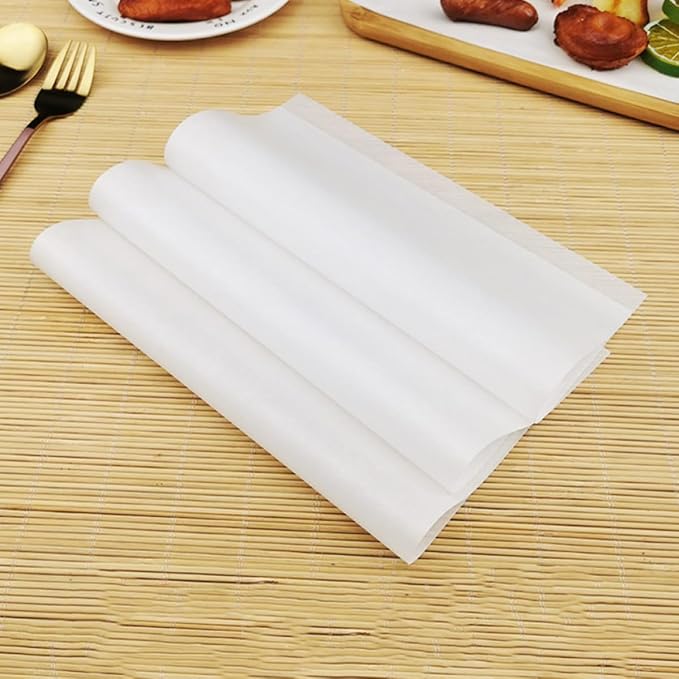 500pcs 8-inch Rectangular Baking Parchment Paper for Pizza and Bread Non-stick Oil Absorbing Greaseproof Paper Pads for Kitchen Baking and Fried Food Sturdy White Sheets - Image 7