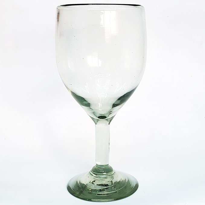 Clear 13 oz Wine Glasses (set of 6), Recycled Glass, Lead-free, Toxin-Free (13 oz Wine) - Image 3