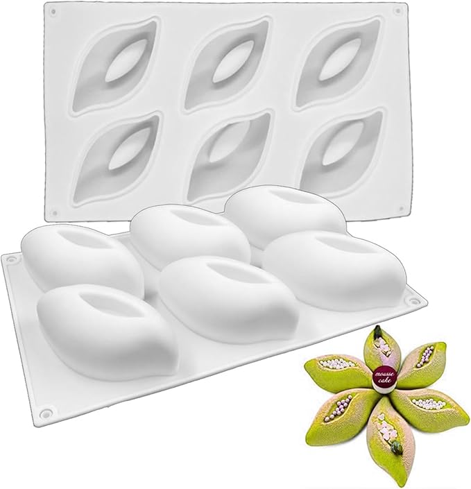 Pea Pod Mousse Cake Mold,Vegetable Fruit Silicone Baking Mold for Chocolate Pudding Candy French Dessert Fondant Cake Decoration
