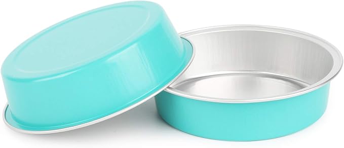 Beasea Mini Pie Pans with Lids, 4 Inch 50 Pack Disposable Cake Pans, 8 Oz Elegant Blue Aluminum Pie Pans for Tart, Quiche & Cheesecake - Image 6
