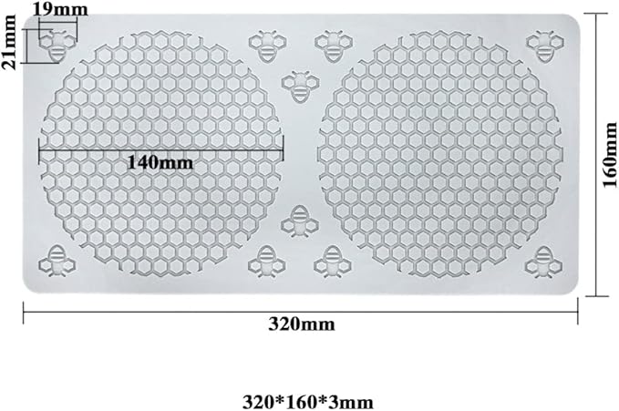 Honeycomb Bees Silicone Fondant Cake Mold for Kitchen Cake Cupcake Decorating Beehive Silicone Baking Molds Chocolate Candy Molds Sugarcraft M