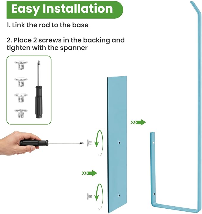 Paper Towel Holder Magnetic, Magnetic Paper Towel Holder for Fridge, Toilet Paper Roll Holder Magnet Towel Rack Wall Mount Shelf Bar for Towels Rolls Bathroom RV Dorm Kitchen Wall Decor, Blue - Image 6