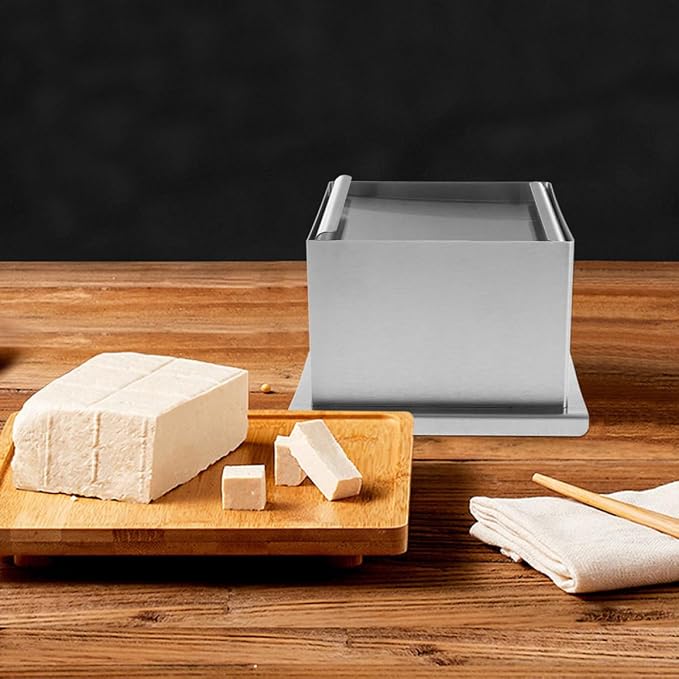 Reusable Stainless Steel Tofu Mold Pressing Tool with Cloth for DIY Cooking, Easy to Clean and Sturdy Tofu Presser Mold Suitable for Bean Curd and Food Preparation - Image 5