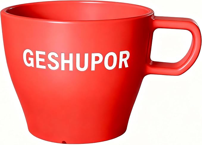10 oz Coffee Cups Eco-Friendly, Shatter-Resistant Mug with Hanging Ears | Thickened Porcelain-Like Material | Suitable for Both Commercial and Home use(6-pack)(Red) - Image 2