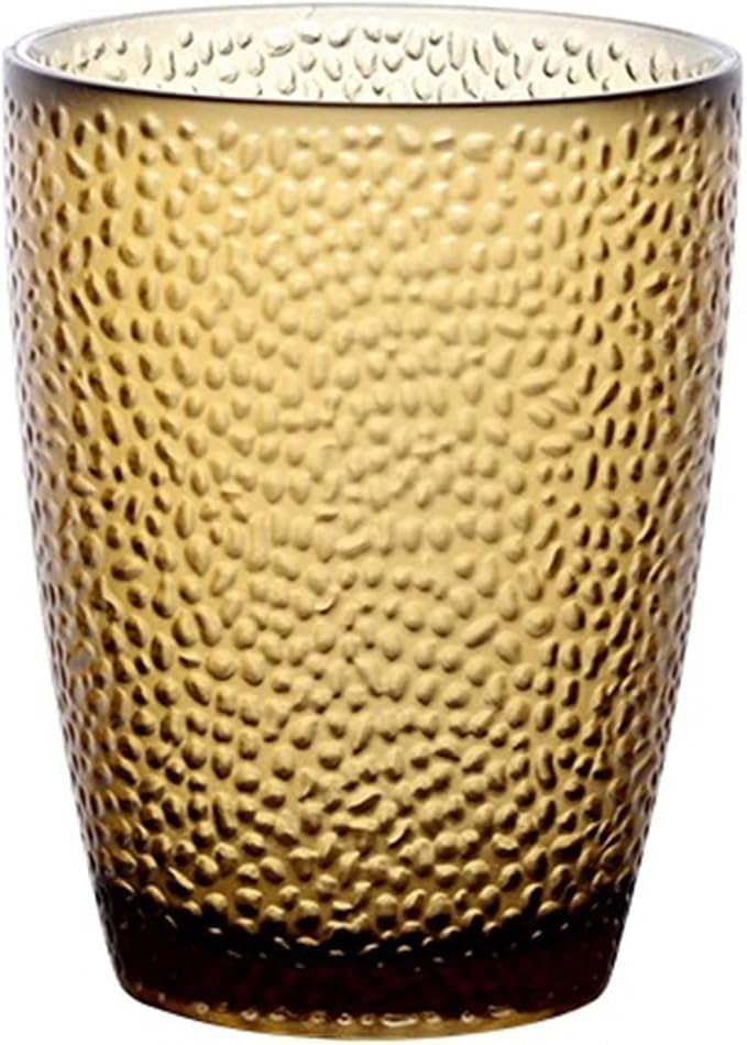 drinking glassware Stackable Heat-resistant Water Cup for Juice Beer(Brown,Medium) by Unknown