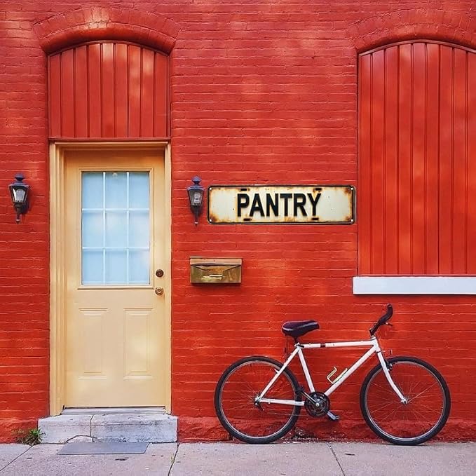 Wall Art 16 * 4 Inch Tin Signs “PANTRY” Kitchen Storage Decor Vintage Wall Art - Image 4