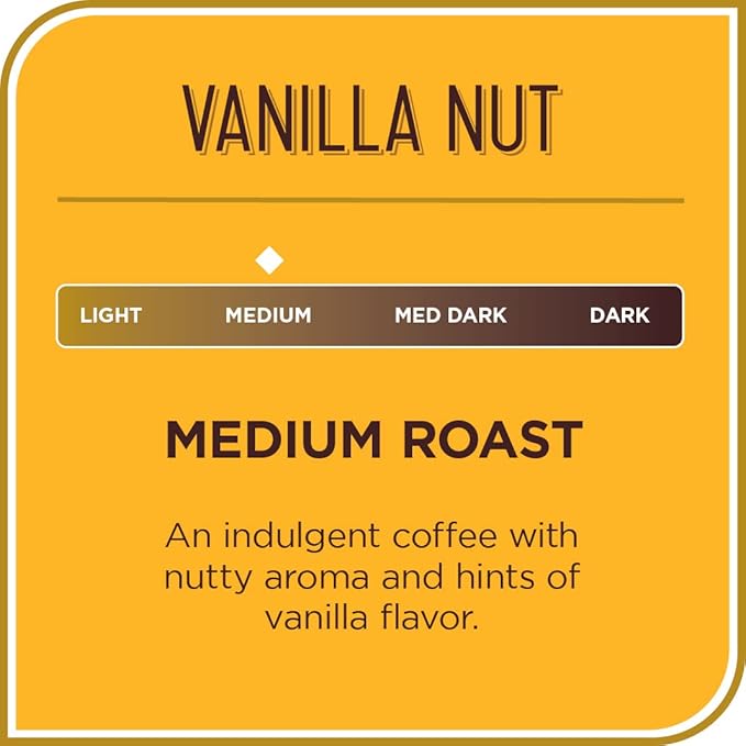 Don Francisco's Premium Vanilla Nut Medium Roast Ground Coffee - 100% Arabica Beans, Perfect for Drip, Pour Over, and French Press - Carefully Sourced, Family-Crafted Since 1870 (20 oz Bag)