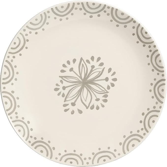 Sango 12-Piece Speckled Stoneware Dinnerware Set for 4- Glossy Plates and Bowls Set with Hand-Painted Floral Pattern, Rustic Ceramic Dish Set, Elegant Dishes for Everyday Dining, Siterra Glazed Garden - Image 7