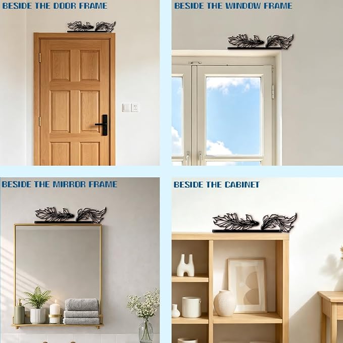 COMBLOOM Door Topper Sign Wall Art Decor, 11.8"x2.76" Metal Unique Hanging Above Door Frame Corner Accent for Home Living Room Front Door Hallway Bedroom Bathroom Entryway - Image 5