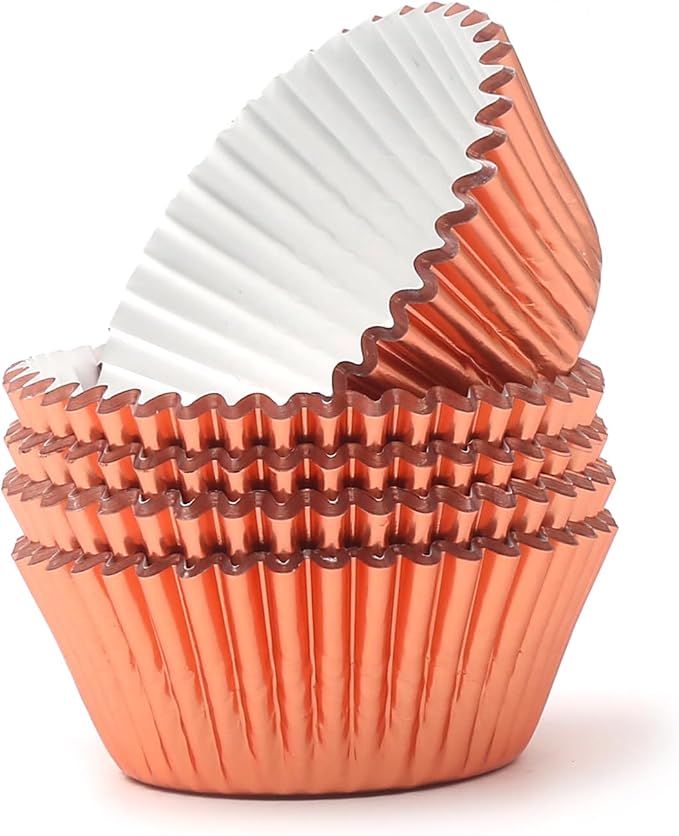 Standard Champagne Gold Foil Cupcake Liners Muffin Baking Cups for Party and More, 100-Count - Image 3