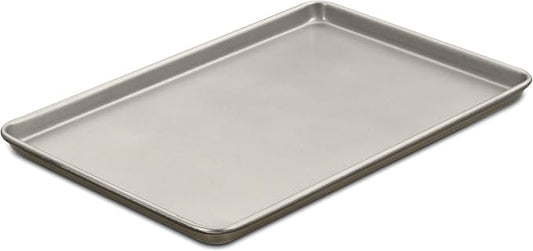 17 Inch Nonstick Carbon Steel Baking Sheet Pan, Heavy Duty Warp Resistant Bakeware Tray, Oven Safe Easy Clean Cookie Sheet for Baking Pastries, Cookies & Roasting Veggies by Unknown