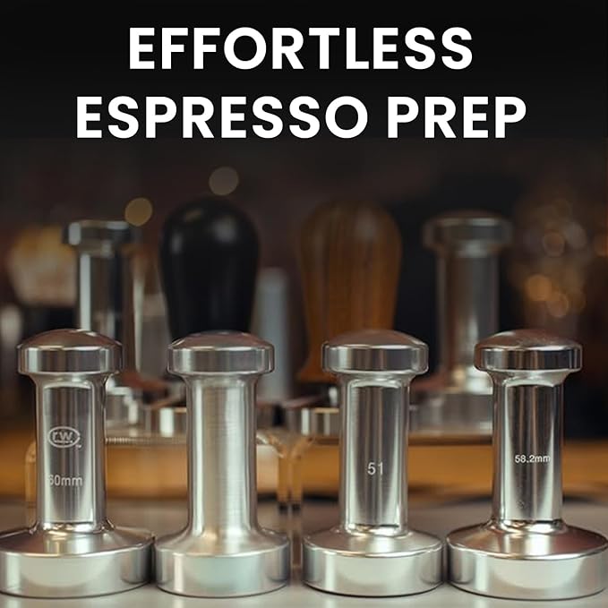 Rattleware Aluminum Espresso Tamper 55mm – Premium Coffee Tamper Tool with Ergonomic Grip – Durable Espresso Hand Tamper for Coffee Machine, Coffee Lovers, Baristas and Espresso Accessories