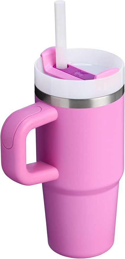 STANLEY Quencher H2.0 Flow State Tumbler, 14 oz, Peony | Handle and Straw | 3-Position Lid | Cup Holder Compatible for Travel | Insulated Stainless Steel Cup | BPA-Free - Image 3