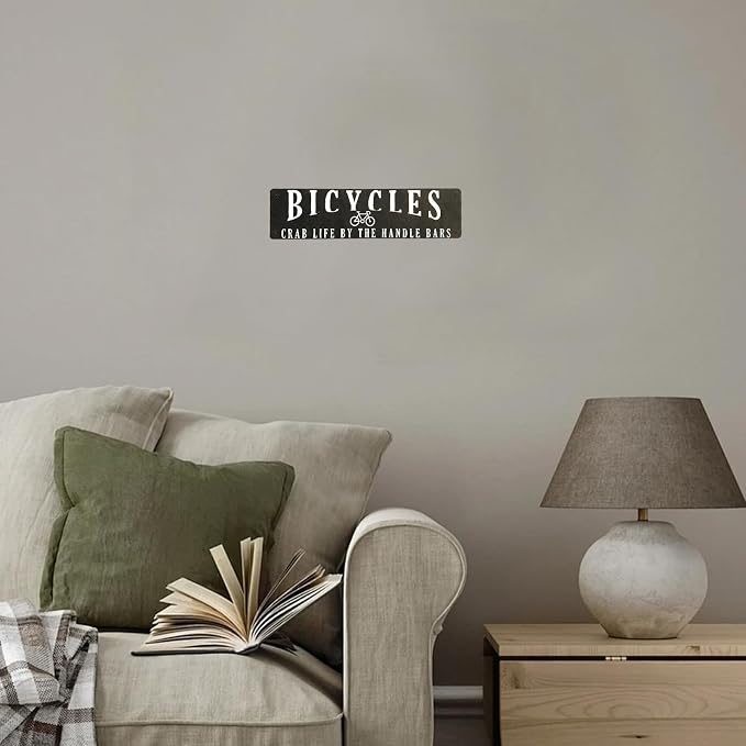 Bicycle Sign Vintage Metal Sign Retro Store Decoration 4×16 Inches Gifts For Dad’S Garage Gifts For Father’S Day - Image 4