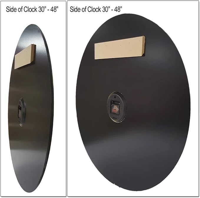 The Big Clock Store Royal Wood Wall Clock | Handcrafted in USA | Silent Non-Ticking Mechanism | Beautiful Color | Rustic Decor for Living Room | Battery Operated (12-Inch) - Image 5