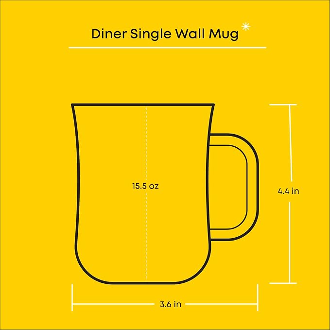 JoyJolt Glass Coffee Cups - 15.5oz Diner Coffee Mug Set of 4. Clear Coffee Mugs, Cappuccino & Latte Glasses - Image 2