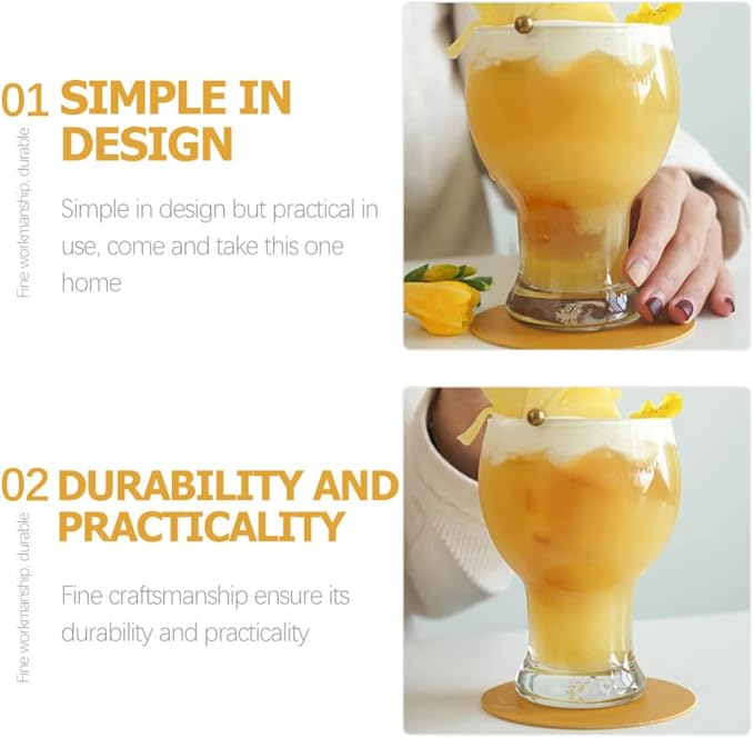 OUNONA Glass Tumbler Cup for Coffee and Hot Beverages, Sturdy and Practical Drinking Glass for Office and Home Use, Sturdy Glassware for Everyday Beverages - Image 3
